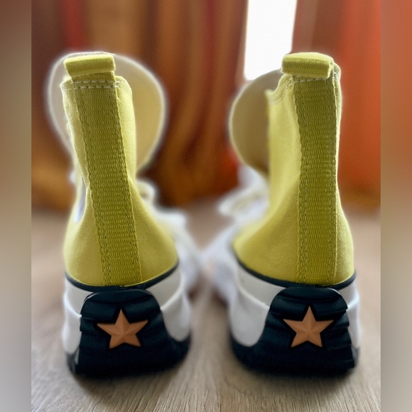 BRAND NEW NEVER WORN Converse Run Star Hike Sneakers in Yellow-woman’s size 6.5 - Picture 3 of 10